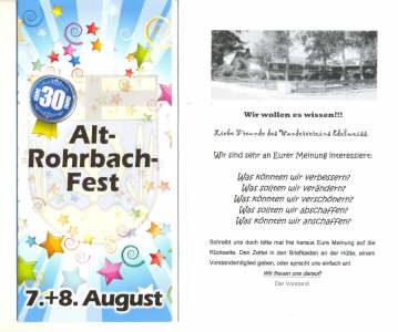 Alt-Rohrbachfest 7+8